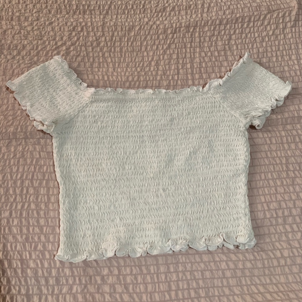 White Off the shoulder crop top